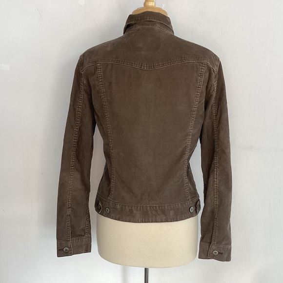 Levi's DarkTan, Light Brown Corduroy Trucker Style Jean Jacket women’s Large GUC - Picture 6 of 14